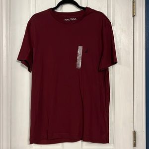 Nautica Maroon/Wine Red Classic T- Size Large